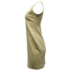 Michael Kors Robe Droite Sans Manches En Laine Jaune -ModeChic Magasin 872513 3