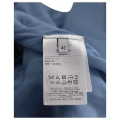 Valentino Robe Courte Ceinturée Ornée De Cristaux En Laine Bleu Clair -ModeChic Magasin 872555 4