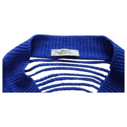 Versace Robe Courte En Maille Torsadée En Laine Bleu Roi -ModeChic Magasin 872587 5