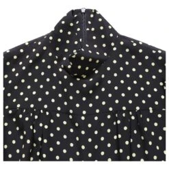 Bella Freud Angelica Robe Longue à Pois En Soie Imprimée Noire -ModeChic Magasin 872605 4