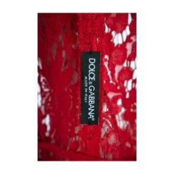 Dolce & Gabbana Robe En Dentelle Brodée Rouge 10 Dolce & Gabbana Robe En Dentelle Brodée Rouge -ModeChic Magasin 873476 5