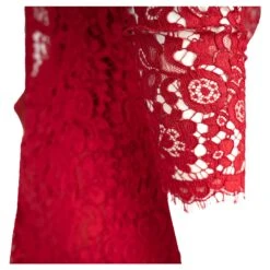 Dolce & Gabbana Robe En Dentelle Brodée Rouge 11 Dolce & Gabbana Robe En Dentelle Brodée Rouge -ModeChic Magasin 873476 6