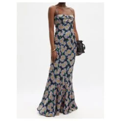 Autre Marque Robe Longue Saloni Renee Dragon Fruit Multicolore -ModeChic Magasin 873905 2