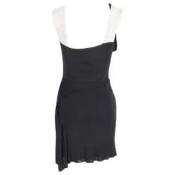 Balenciaga ROBE COURTE SANS MANCHES À SANGLES CONTRASTANTES EN RAYON NOIR -ModeChic Magasin 874530 3