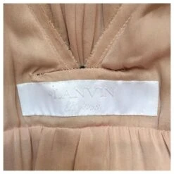 Robe Plissée En Soie Vieux Rose Lanvin Avec Nœud Noir -ModeChic Magasin 874566 4