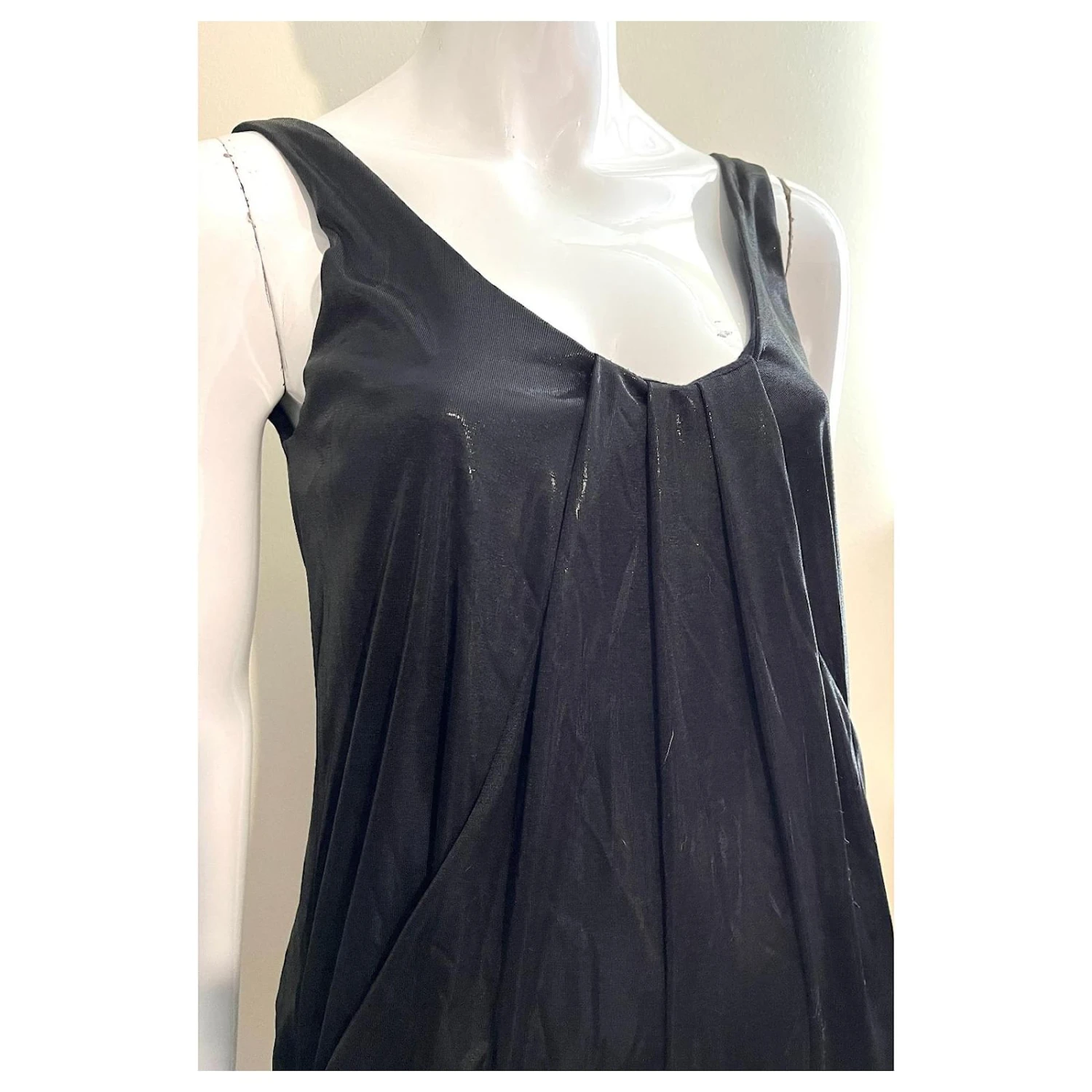 Diane Von Furstenberg Robe Lesley Vintage Noir Métallisé DvF 2 Diane Von Furstenberg Robe Lesley Vintage Noir Métallisé DvF – Image 2