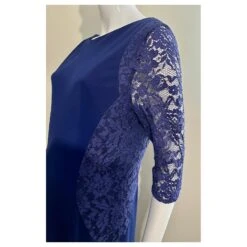 Vera Wang (ligne Principale) Robe De Soirée Bleu Azur Bleu Foncé -ModeChic Magasin 876434 3