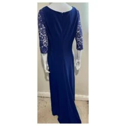 Vera Wang (ligne Principale) Robe De Soirée Bleu Azur Bleu Foncé -ModeChic Magasin 876434 4