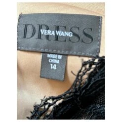 Robe Illusion En Dentelle Par Vera Wang Noir -ModeChic Magasin 876439 6