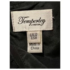 Temperley London Robe Baby Doll Temperley En Soie Et Dentelle Noir -ModeChic Magasin 877977 7