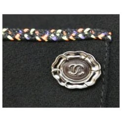 Chanel Spring 2014 Robe à épaules Dénudées Et Bordure En Corde Noir -ModeChic Magasin 878541 5