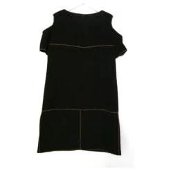 Chanel Spring 2014 Robe à épaules Dénudées Et Bordure En Corde Noir -ModeChic Magasin 878541 7