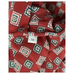 Sandro Paris Mini Robe Imprimée Nouée Devant En Soie Rouge -ModeChic Magasin 878898 6