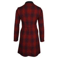 Maje Robe Chemise à Carreaux En Polyester Rouge -ModeChic Magasin 878904 3