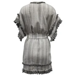 Zimmermann Zimmerman Robe Ceinturée à Franges En Lin Gris 10 Zimmermann Zimmerman Robe Ceinturée à Franges En Lin Gris -ModeChic Magasin 878969 4