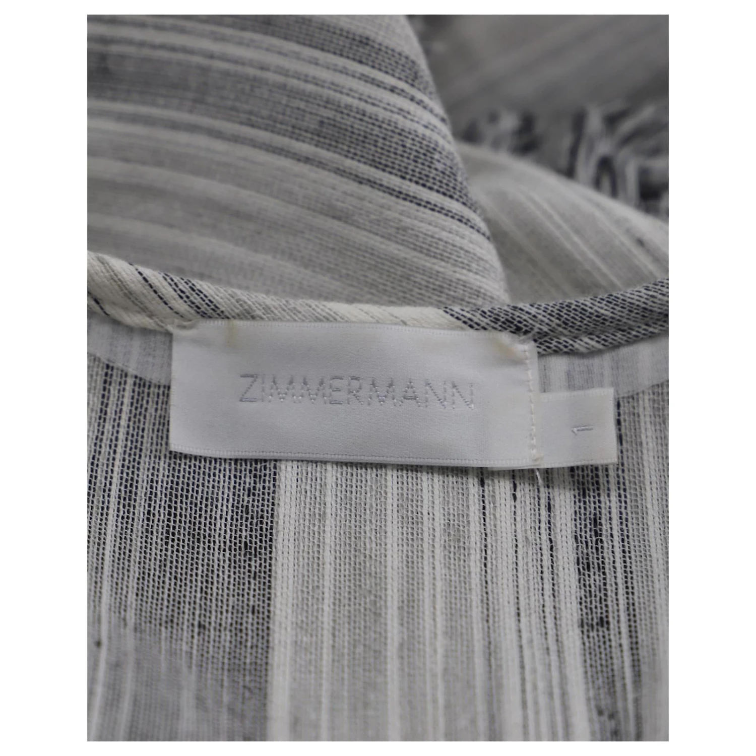 Zimmermann Zimmerman Robe Ceinturée à Franges En Lin Gris 6 Zimmermann Zimmerman Robe Ceinturée à Franges En Lin Gris – Image 6
