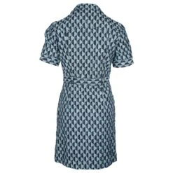 Robe Sandro Imprimé Monogramme En Coton Bleu 8 Robe Sandro Imprimé Monogramme En Coton Bleu -ModeChic Magasin 878974 3
