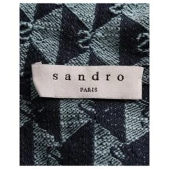 Robe Sandro Imprimé Monogramme En Coton Bleu 9 Robe Sandro Imprimé Monogramme En Coton Bleu -ModeChic Magasin 878974 4
