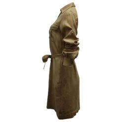 Autre Marque Lauren Ralph Lauren - Robe Chemise Ceinturée En Lin Beige -ModeChic Magasin 879034 5