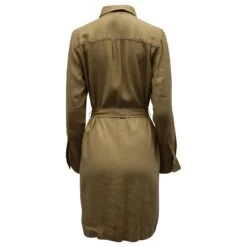Autre Marque Lauren Ralph Lauren - Robe Chemise Ceinturée En Lin Beige -ModeChic Magasin 879034 6