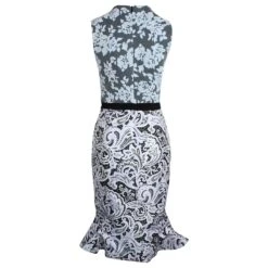 Mary Katrantzou Robe Mi-longue Fleurie En Polyester Bleu Clair -ModeChic Magasin 879063 3