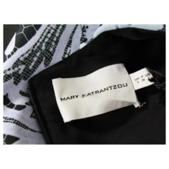 Mary Katrantzou Robe Mi-longue Fleurie En Polyester Bleu Clair -ModeChic Magasin 879063 5