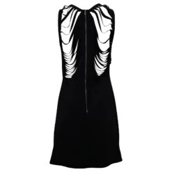 Sandro Paris Mini Robe Découpée Au Dos En Polyester Noir -ModeChic Magasin 879090 3