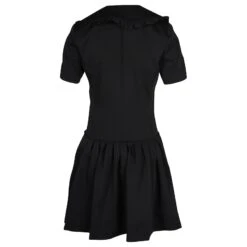 Sandro ROBE COURTE Twill Plissé En Polyester Noir -ModeChic Magasin 879100 3