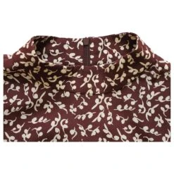 Ganni Mini Robe Chemise à Imprimé Feuillage En Viscose Imprimée Marron -ModeChic Magasin 879151 4