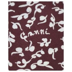 Ganni Mini Robe Chemise à Imprimé Feuillage En Viscose Imprimée Marron -ModeChic Magasin 879151 6