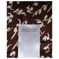 Ganni Mini Robe Chemise à Imprimé Feuillage En Viscose Imprimée Marron -ModeChic Magasin 879151 8