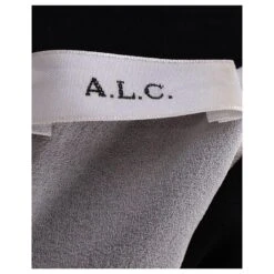 A.l.C. Robe Alexis Festonnée En Viscose Noire -ModeChic Magasin 879201 4