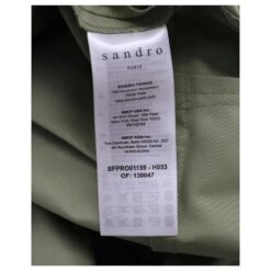 Sandro Paris Mini Robe Chemise Liana Safari En Twill De Coton Vert -ModeChic Magasin 879204 7