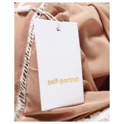 Self Portrait Self-Portrait Azaelea Robe Midi En Coton Blanc -ModeChic Magasin 880193 5