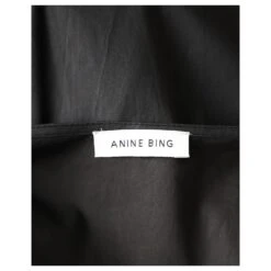 Anine Bing Averie Robe Mi-longue Sans Manches En Coton Noir -ModeChic Magasin 882431 4