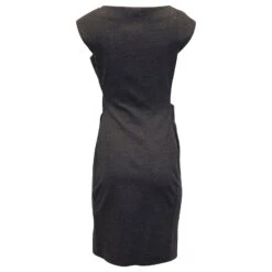 Diane Von Furstenberg Robe Fourreau à Plis Latéraux En Laine Grise -ModeChic Magasin 882472 3