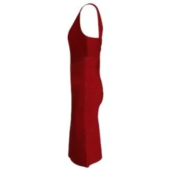 Robe De Cocktail Herve Leger Icon En Rayonne Rouge -ModeChic Magasin 882495 3