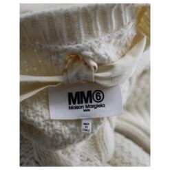 Maison Martin Margiela MM6 Robe Pull Maison Margiela En Laine Ivoire Blanc Écru -ModeChic Magasin 882509 4