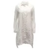 Acne Studios Robe Chemise Boutonnée Sur Le Devant En Coton Blanc