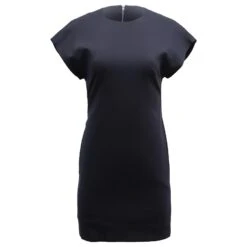 Acne Studios Robe Droite Swing LT Tech En Coton Bleu Marine