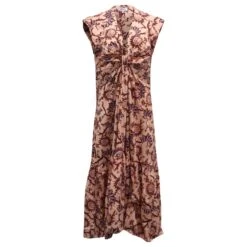 A.L.C. A.L.C ALC Robe Longue Alexandria à Découpes En Coton Rose