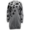 Alexander Mcqueen MCQ Swallow Swarm Robe Pull En Laine Et Coton Gris