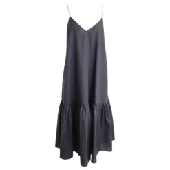 Anine Bing Averie Robe Mi-longue Sans Manches En Coton Noir