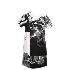 Chloé AUTOMNE 2007 RTW Secret Garden Robe Trapèze En Laine 40 Fr Multicolore