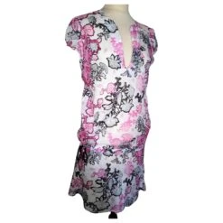 CHRISTIAN LACROIX ROBE DRESS BAROQUE HANCHES NOUEES T3 T38/40/42 Multicolore