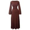 Cult Gaia Robe Maxi Carla En Rayonne Marron