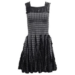 Alaïa Alaia Mini Robe évasée Sans Manches En Polyester Viscose Noir