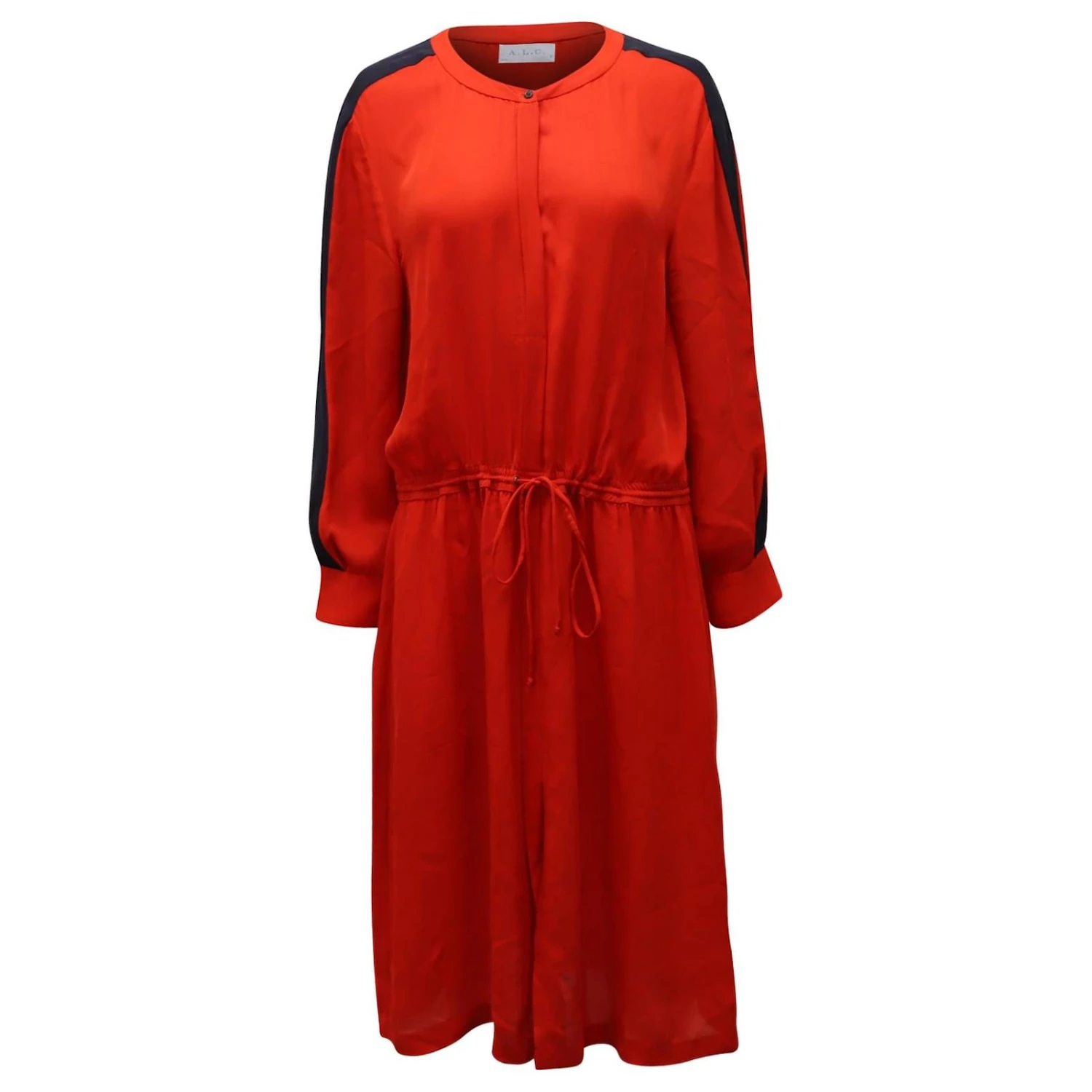 A.l.C. Robe à Manches Longues En Soie Rouge 1 A.l.C. Robe à Manches Longues En Soie Rouge
