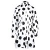 Carolina Herrera Robe Chemise Oversize à Pois En Coton Blanc Et Noir