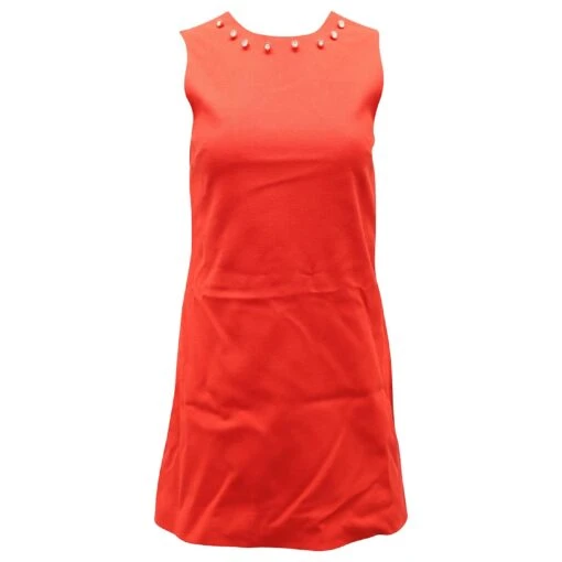 Christopher Kane Mini Robe Ornée De Cristaux En Laine Rouge -ModeChic Magasin decoration divers christopher kane mini robe ornee de cristaux en laine rouge